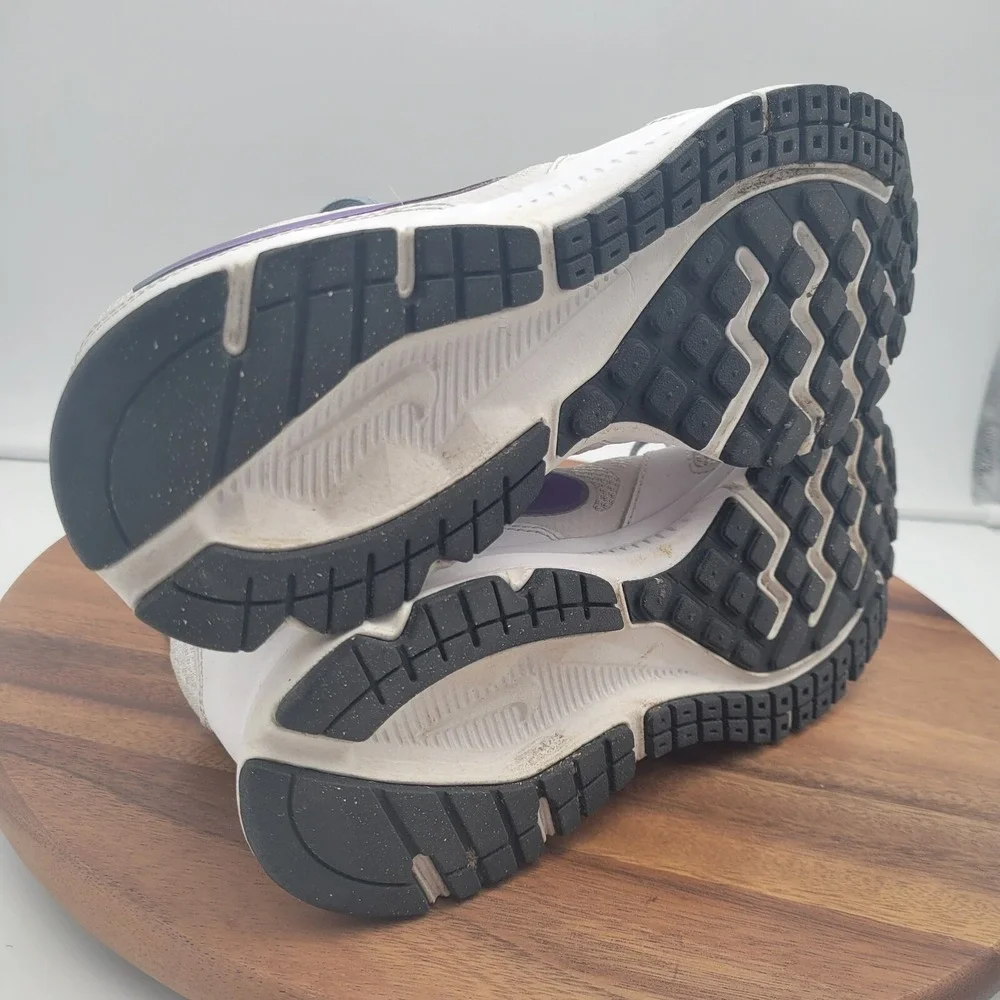 Nike Downshifter 6 Running Shoes Womens Size 10 White Purple Sneakers 684765-100